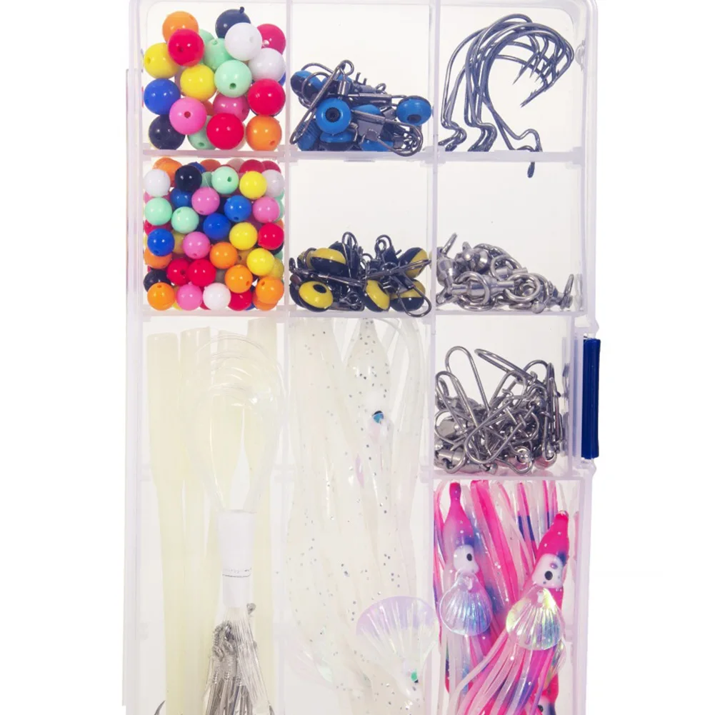226pcs/Set Sea Fishing Accessories Tackle Kit Luminous Octopus Lure Rock Fishing Soft Bait Swivel Connector Combination Tackle
226pcs/Set Sea Fishing Accessories Tackle Kit Luminous Octopus Lure Rock Fishing Soft Bait Swivel Connector Combination Tackle