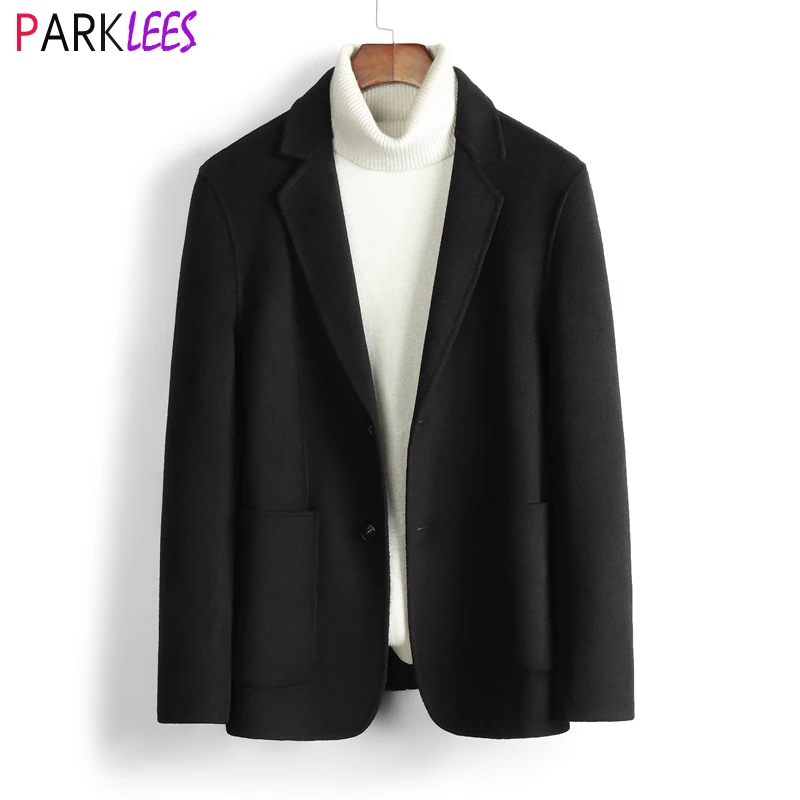 Mens Black Wool Blazer Jacket 2022 Winter Brand New Slim Fit Wool Blend Blazers Single Breasted Casual Warm Cashmere Coat Jacket
Mens Black Wool Blazer Jacket 2022 Winter Brand New Slim Fit Wool Blend Blazers Single Breasted Casual Warm Cashmere Coat Jacket