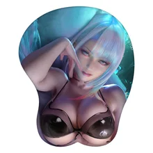 Hentai Lucy Sexy Naked Girl Cyberpunk Big Gaming Anime 3D Chest Mouse Pad Wrist Rest Silicone Creative Gaming Mousepad Mat