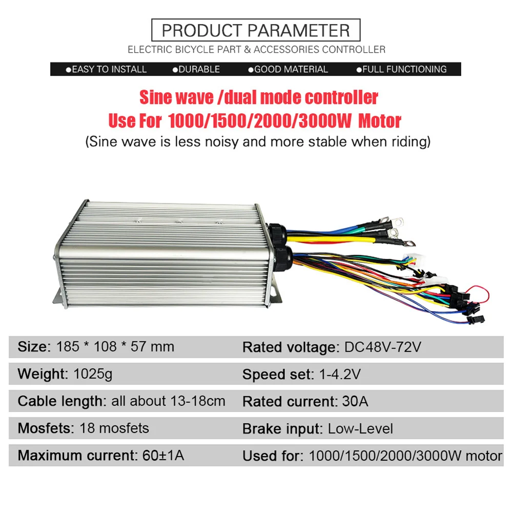 Control Relay Electric E Scooter 2000 Watt 48V-72V 60A Dual Mode 18 Tubes Positive Xuanbo Controller Battery Modification Parts
Control Relay Electric E Scooter 2000 Watt 48V-72V 60A Dual Mode 18 Tubes Positive Xuanbo Controller Battery Modification Parts