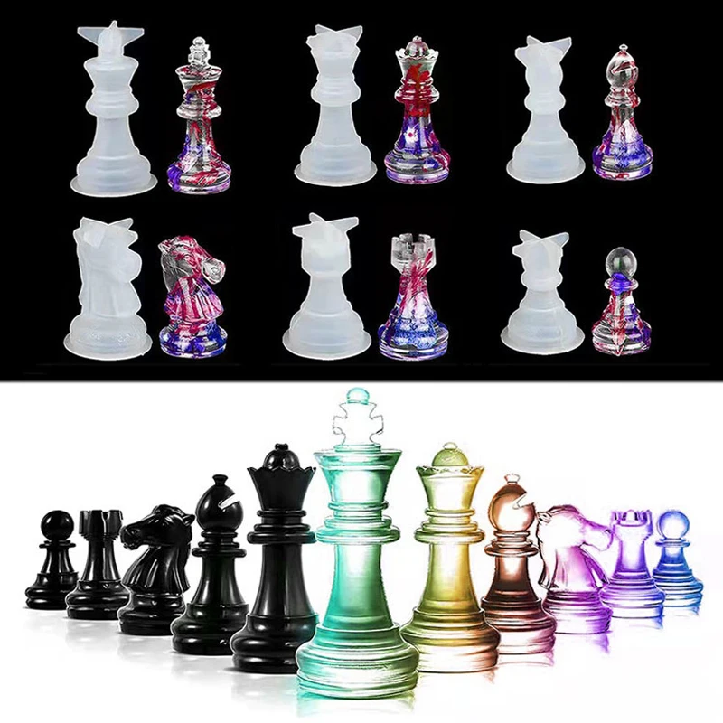 Chess Piece/Board Crystal Multi Style Three-Dimensional Queen King 6 Silicone Mold For DIY Chess Pieces Epoxy Resin
Chess Piece/Board Crystal Multi Style Three-Dimensional Queen King 6 Silicone Mold For DIY Chess Pieces Epoxy Resin