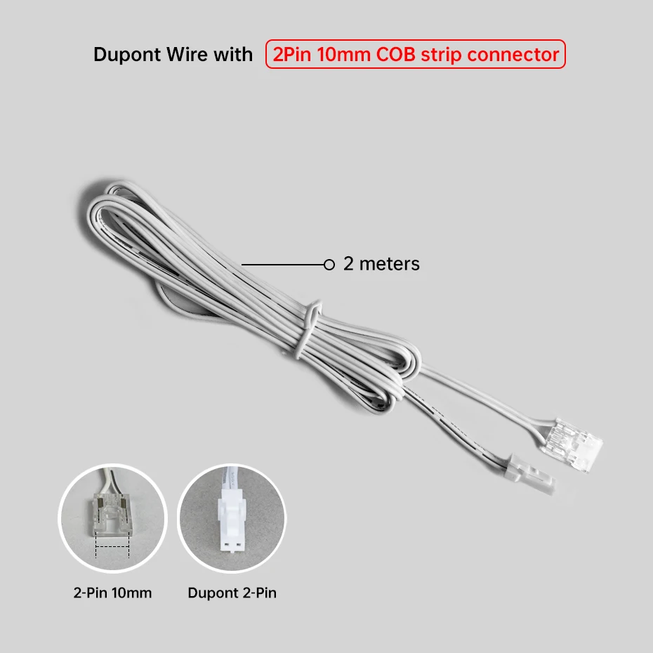 FastDeng удлинительный провод Dupont 2 м, 2 контакта, 5/8/10 мм, для COB ленты 12/24 В
FastDeng удлинительный провод Dupont 2 м, 2 контакта, 5/8/10 мм, для COB ленты 12/24 В