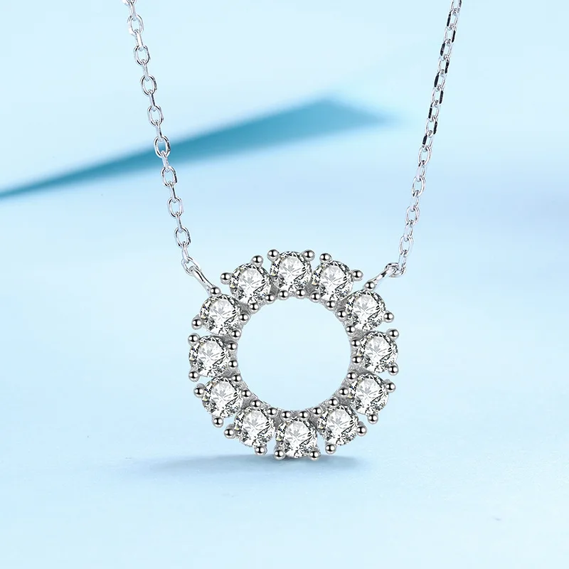 100% Moissanite Necklace for Women Solid 925 Sterling Silver 1.2CT Diamond Circle Pendant Necklace Promise Wedding Gift Jewelry
100% Moissanite Necklace for Women Solid 925 Sterling Silver 1.2CT Diamond Circle Pendant Necklace Promise Wedding Gift Jewelry