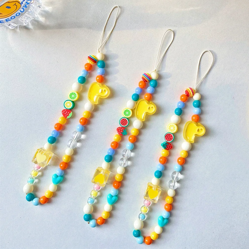 Cartoon Animal Mobile Phone Strap Charm Colorful Beaded Lanyard Short Keychain Lanyards Anti-Lost Hand Rope Backpack Pendant
Cartoon Animal Mobile Phone Strap Charm Colorful Beaded Lanyard Short Keychain Lanyards Anti-Lost Hand Rope Backpack Pendant