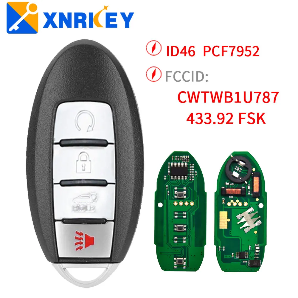 Пульт дистанционного управления XRNKEY для автомобиля, ключ для тяжелого армады бесконечника, Sentra M35, гибридный Q70, M37, ID46, 434 МГц, CWTWB1U787, Promixity C 
Пульт дистанционного управления XRNKEY для автомобиля, ключ для тяжелого армады бесконечника, Sentra M35, гибридный Q70, M37, ID46, 434 МГц, CWTWB1U787, Promixity C