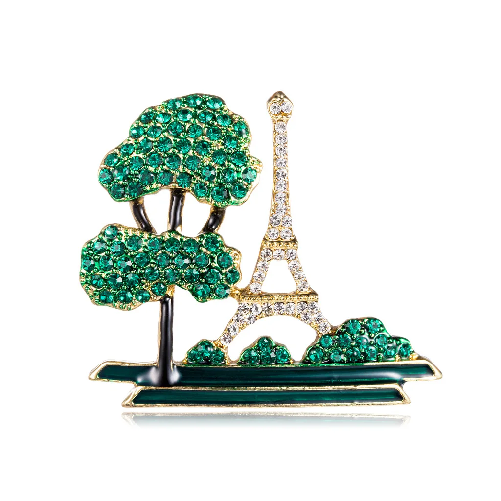 TULX Crystal Rhinestones Eiffel Tower Brooches For Women Fashion Green Tree Brooch Pins Dress Clothing Accessories Jewelry
TULX Crystal Rhinestones Eiffel Tower Brooches For Women Fashion Green Tree Brooch Pins Dress Clothing Accessories Jewelry