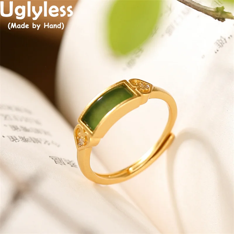 Uglyless Heart-shape Ethnic Gold Rings for Women Real 925 Silver Vintage Gemstones Jewelry Natural Square Jasper Rings Crystals
Uglyless Heart-shape Ethnic Gold Rings for Women Real 925 Silver Vintage Gemstones Jewelry Natural Square Jasper Rings Crystals