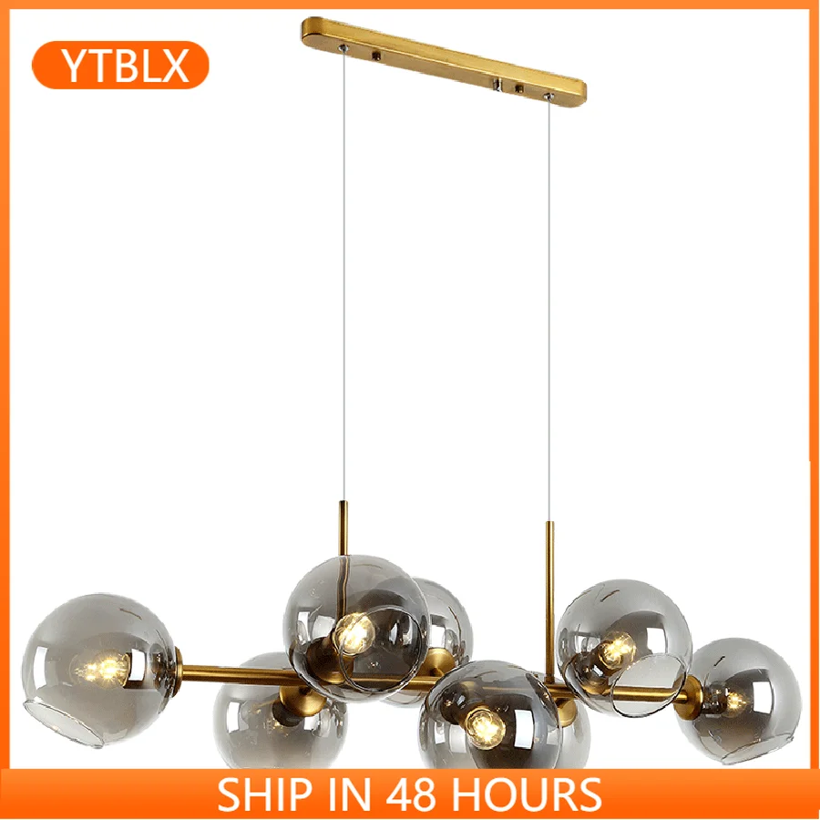 Современный подвесной светильник с 8 лампами, люстра цвета черного золота с прозрачным дымчатым серым цветом, для столовой, кухни 
Современный подвесной светильник с 8 лампами, люстра цвета черного золота с прозрачным дымчатым серым цветом, для столовой, кухни