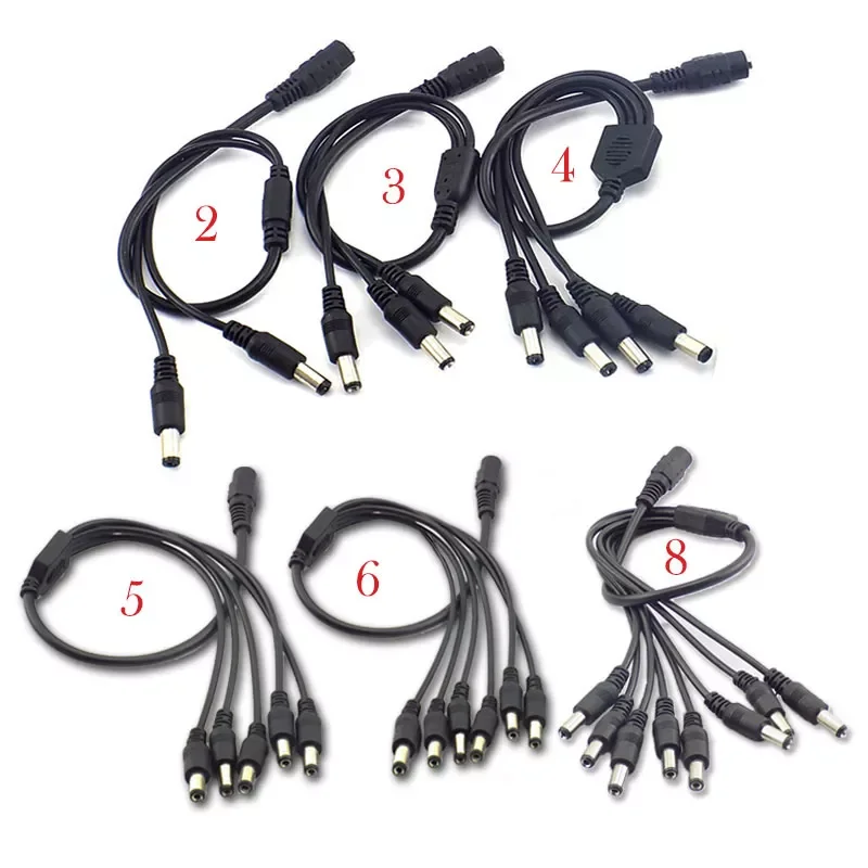 NEW2022 DC Power 1 Female to 2 3 4 5 6 8 Male Way Splitter Adapter Connector Plug Cable 5.5mm*2.1mm 12V For CCTV Camera LED Stri
NEW2022 DC Power 1 Female to 2 3 4 5 6 8 Male Way Splitter Adapter Connector Plug Cable 5.5mm*2.1mm 12V For CCTV Camera LED Stri