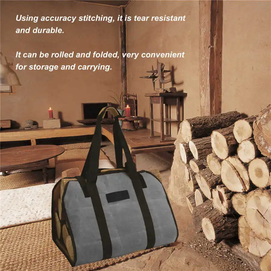 109.4cm Firewood Carrier Bag 16oz Waxed Canvas Wood Carrier Tear Resistant Log Carrier Holder Accuracy Stitching Wood Holder Bag
109.4cm Firewood Carrier Bag 16oz Waxed Canvas Wood Carrier Tear Resistant Log Carrier Holder Accuracy Stitching Wood Holder Bag