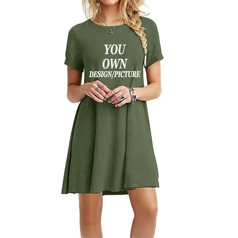 DIY Dresses for Women Print Your Like Photo or Logo Your Own Design Custom T Shirt Dress Short Sleeve Summer Clothing Streetwear
DIY Dresses for Women Print Your Like Photo or Logo Your Own Design Custom T Shirt Dress Short Sleeve Summer Clothing Streetwear