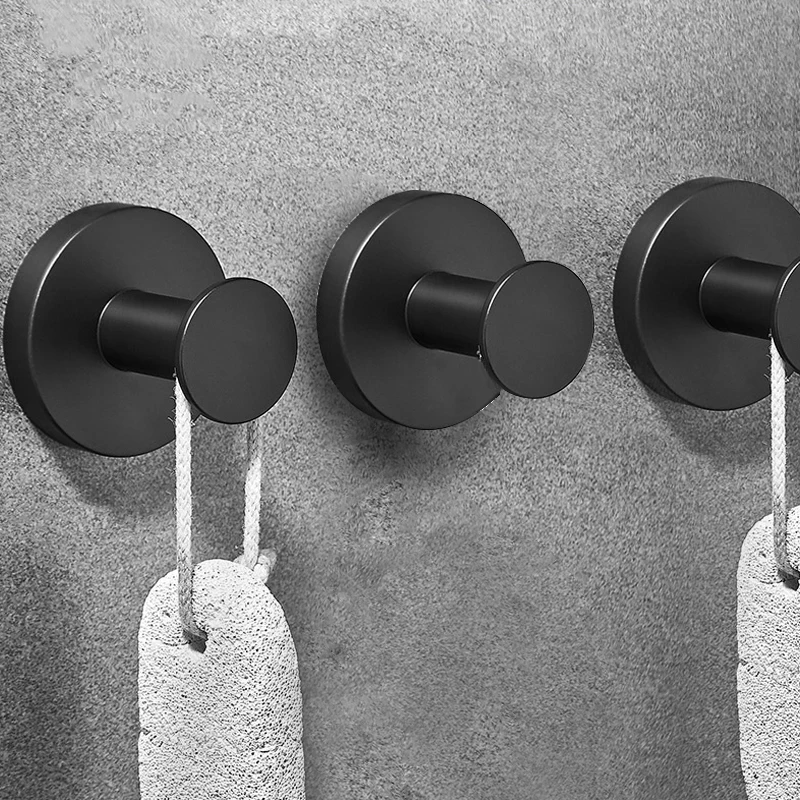1PCS Stainless steel Black Robe Hooks Wall Hook Clothes Hanger Towel Hooks Coat Door Hooks Bathroom Accessories
1PCS Stainless steel Black Robe Hooks Wall Hook Clothes Hanger Towel Hooks Coat Door Hooks Bathroom Accessories