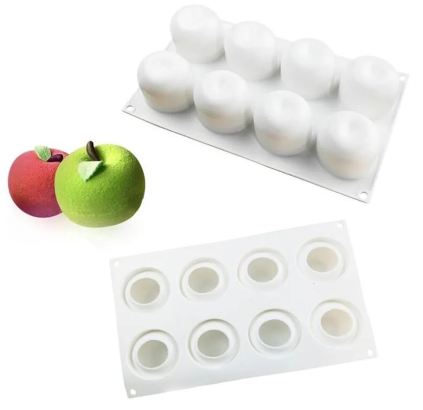 3D Apple Shape Silicone Mold 8 Cell DIY Cake Mousse for Ice Cream Chocolate Pastry Art Pan Dessert Bakeware Cake Decorating Tool
3D Apple Shape Silicone Mold 8 Cell DIY Cake Mousse for Ice Cream Chocolate Pastry Art Pan Dessert Bakeware Cake Decorating Tool