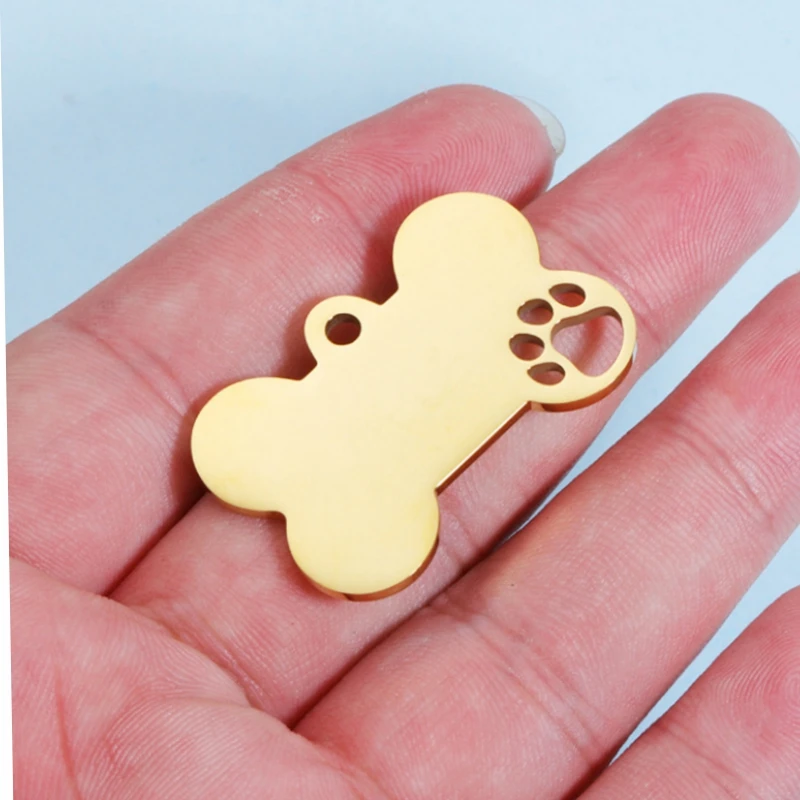 New 10pcs lot 24*36mm Blank Dog Bone Hollow Paw Charms Mirror Polish Stainless Steel Charms For DIY Making Necklace
New 10pcs lot 24*36mm Blank Dog Bone Hollow Paw Charms Mirror Polish Stainless Steel Charms For DIY Making Necklace