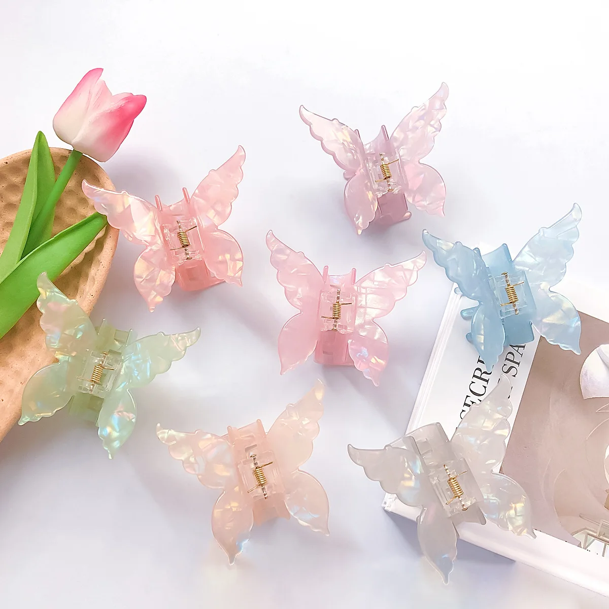 1pcs Acetate Hair Claw Butterfly Hairpin Clips Gradient Tie-Dye Colored Hair Styling Tools Barrettes Women Accessories
1pcs Acetate Hair Claw Butterfly Hairpin Clips Gradient Tie-Dye Colored Hair Styling Tools Barrettes Women Accessories