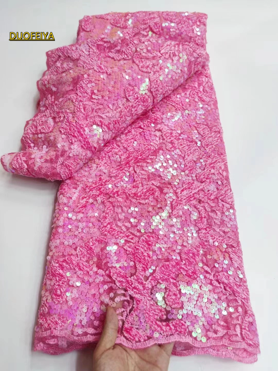 DUOFEIYA Luxury Pink Sequence Lace Fabrics Nigeria Lace 2022 Embroidery Mesh Lace Fabric African Wedding Lace Fabric 5Yards
DUOFEIYA Luxury Pink Sequence Lace Fabrics Nigeria Lace 2022 Embroidery Mesh Lace Fabric African Wedding Lace Fabric 5Yards
