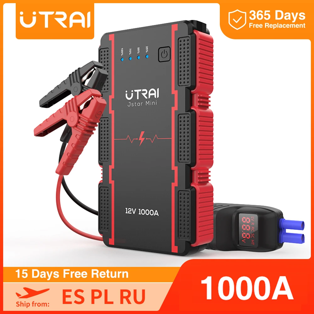 UTRAI 1000A Jump Starter Power Bank Starting Device Portable Charger Emergency Booster 12V Car Battery Jump Starter
UTRAI 1000A Jump Starter Power Bank Starting Device Portable Charger Emergency Booster 12V Car Battery Jump Starter