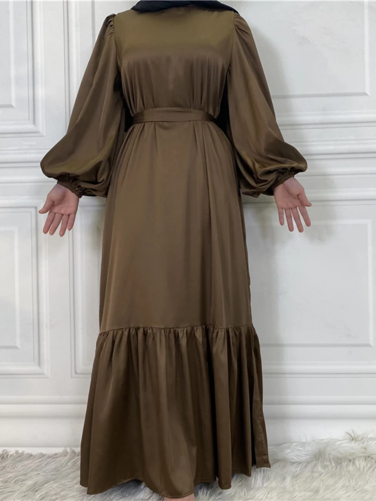 Eid Morocco Dress Muslim Women Abaya Prayer Garment Lantern Sleeve Lace-up Robe India Abayas Dubai Turkey Longue Vestidos Largos
Eid Morocco Dress Muslim Women Abaya Prayer Garment Lantern Sleeve Lace-up Robe India Abayas Dubai Turkey Longue Vestidos Largos