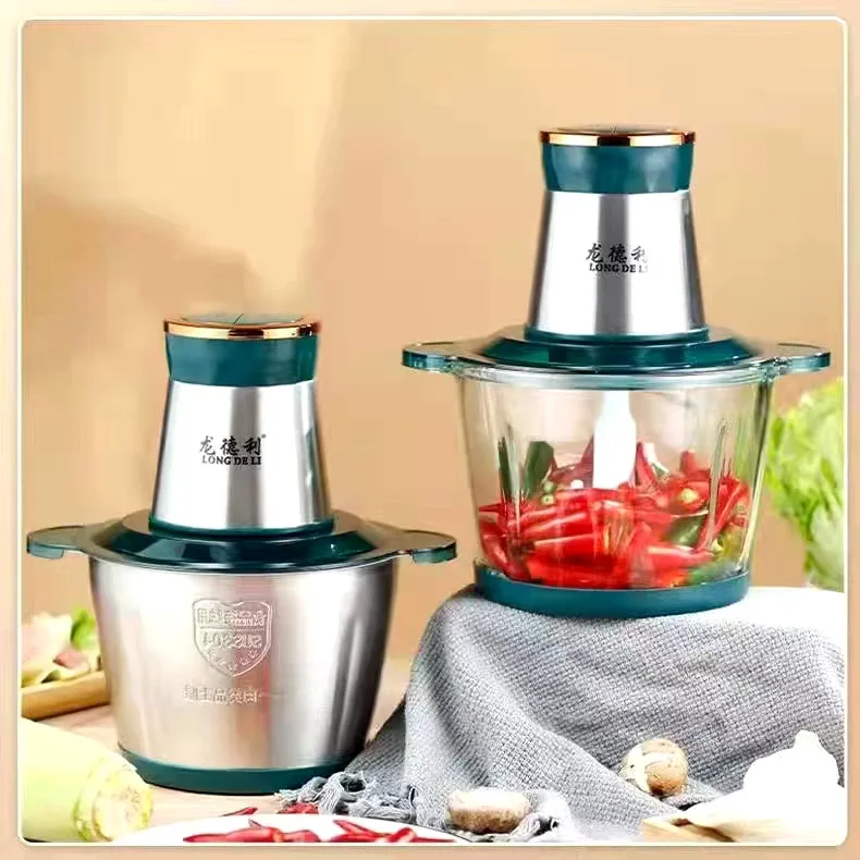 Stainless Steel Electric Chopper Meat Grinder Mincer Vegetable Chopper Meat Slicer Machine Household Grinder Food Processor 
Stainless Steel Electric Chopper Meat Grinder Mincer Vegetable Chopper Meat Slicer Machine Household Grinder Food Processor