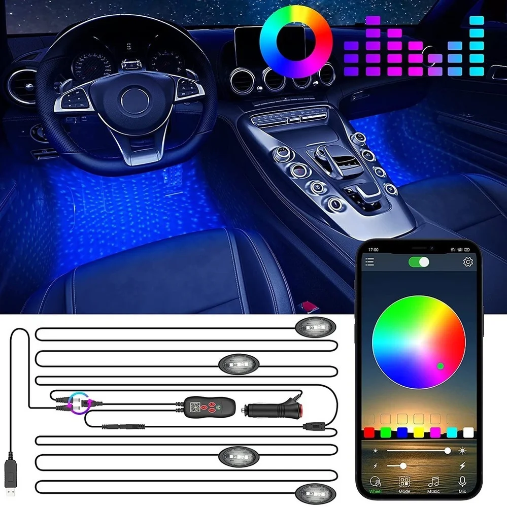 RGB-подсветильник ка светодиодная неоновая для салона автомобиля с подсветкой
RGB-подсветильник ка светодиодная неоновая для салона автомобиля с подсветкой