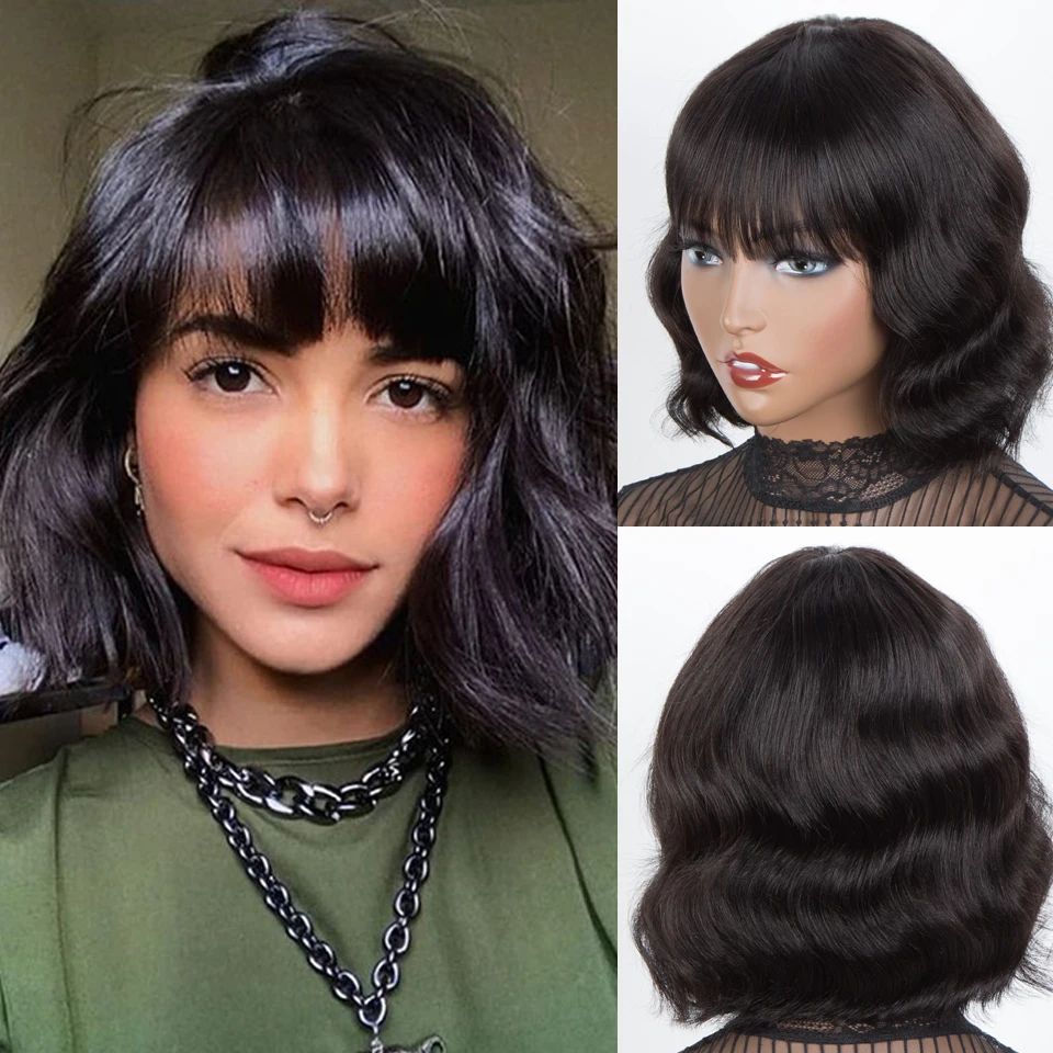 Rebecca Short Body Wave Bob Human Hair Wigs Natural Remy Brazilian Hair Wigs With Bangs Ombre Color For Black Women
Rebecca Short Body Wave Bob Human Hair Wigs Natural Remy Brazilian Hair Wigs With Bangs Ombre Color For Black Women