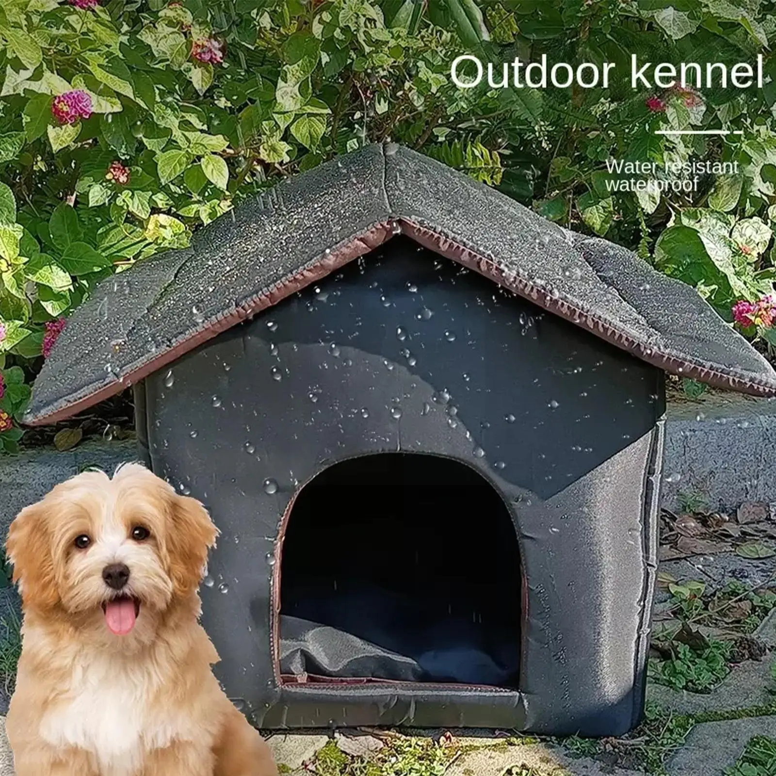 

S House Waterproof Outdoor Keep Warm Pet Cave Beds Nest Stray Shelter Foldable Washable For Kitten Puppy Pets Su V7i4