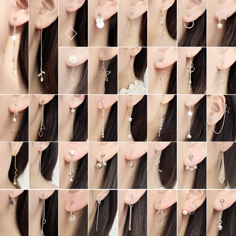 Tassel Earrings For Women Platinum Plated Piercing Ear Studs Korean Fashion Exquisite Minimalist Eardrop Party Wedding Jewelry
Tassel Earrings For Women Platinum Plated Piercing Ear Studs Korean Fashion Exquisite Minimalist Eardrop Party Wedding Jewelry