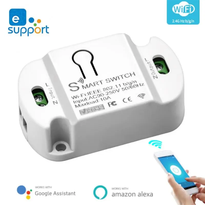 10A WiFi Smart DIY Switch Smart Home Timer Interruptor Ewelink APP Remote Control Inteligente Switch Work With Alexa Google Home
10A WiFi Smart DIY Switch Smart Home Timer Interruptor Ewelink APP Remote Control Inteligente Switch Work With Alexa Google Home