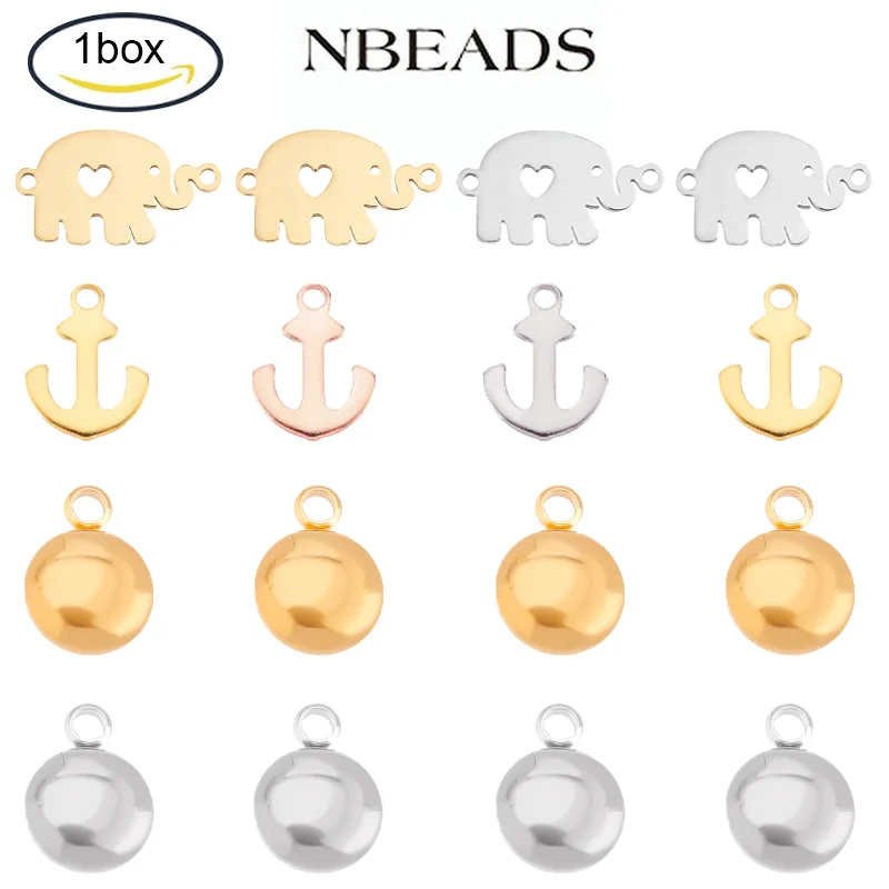 1BOX 3 Style Pendant Stainless Steel Metal Pendant Golden Stainless Steel Color for Jewelry Making Elephant/Anchor Hole1.2-1.6mm
1BOX 3 Style Pendant Stainless Steel Metal Pendant Golden Stainless Steel Color for Jewelry Making Elephant/Anchor Hole1.2-1.6mm