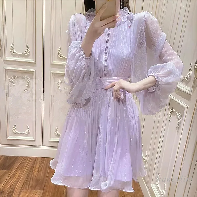 Bohemian Purple Chiffon Dress Women Summer Goddess Temperament Long Sleeve Dresses Ladies Holiday Vacation Beach Outfits
Bohemian Purple Chiffon Dress Women Summer Goddess Temperament Long Sleeve Dresses Ladies Holiday Vacation Beach Outfits
