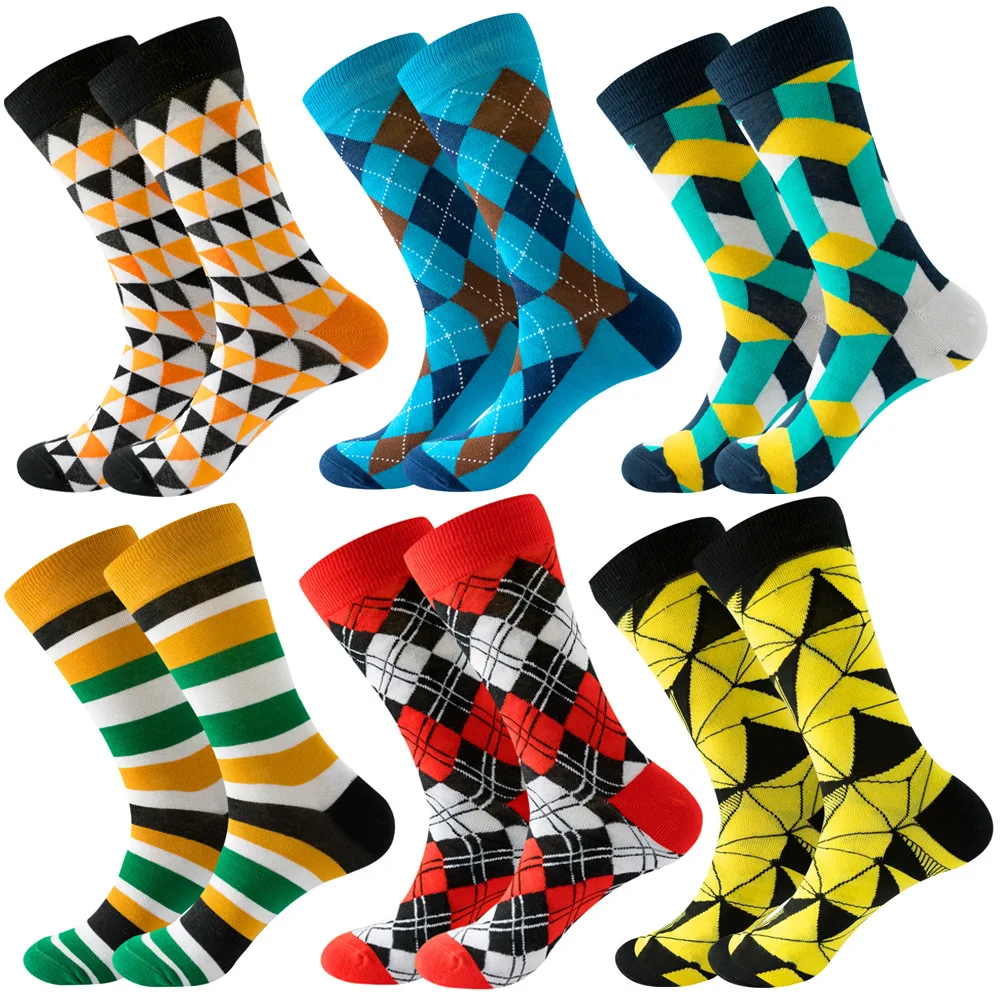 Men's Geometric Socks with Square Rhombus Pattern Men Socks Cotton Business Striped Socks Christmas Gift
Men's Geometric Socks with Square Rhombus Pattern Men Socks Cotton Business Striped Socks Christmas Gift