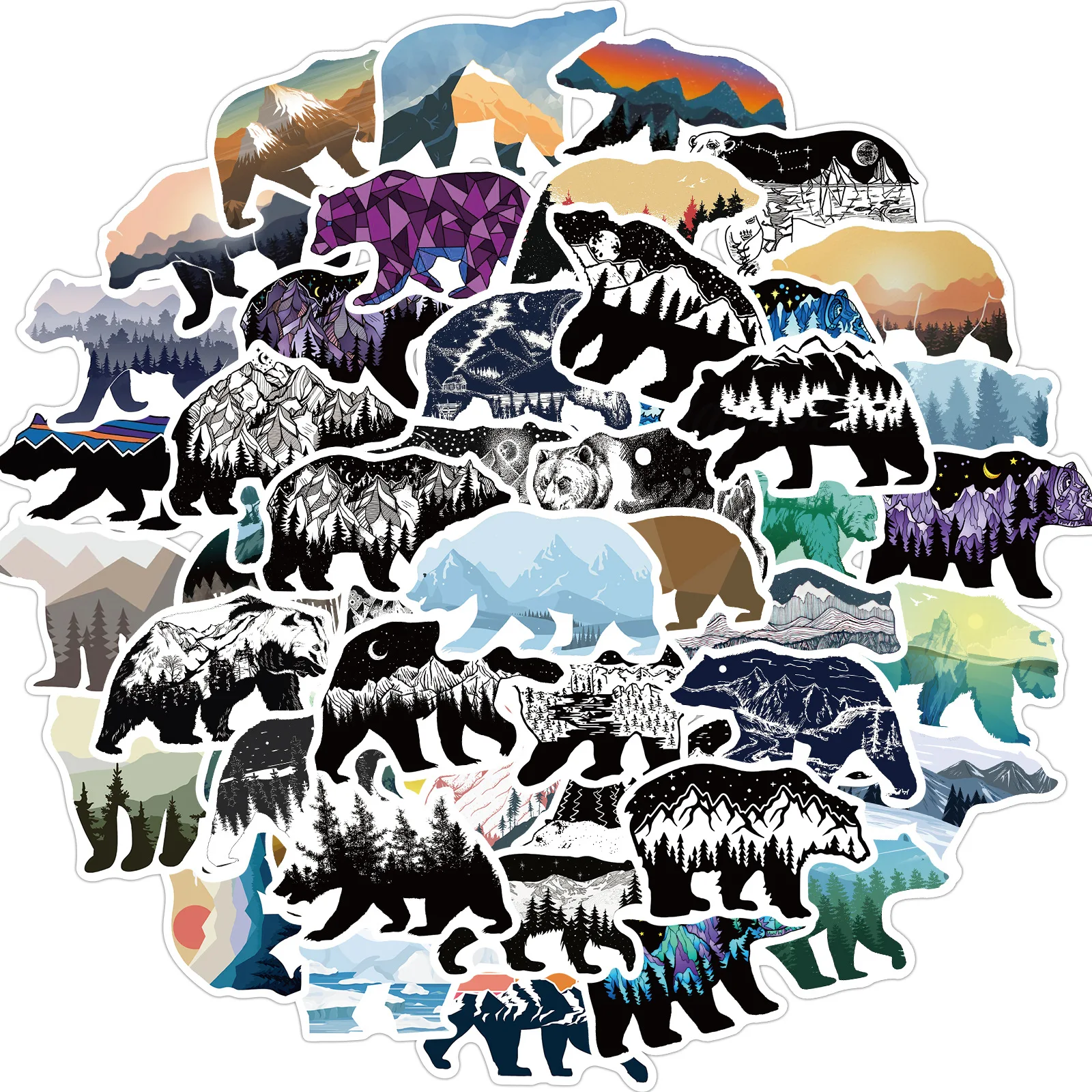 10/30/50Pcs Funny landscape Bear Graffiti Stickers Toy Waterproof Travel Suitcase Laptop Fridge Luggage Phone Car Kids Sticker
10/30/50Pcs Funny landscape Bear Graffiti Stickers Toy Waterproof Travel Suitcase Laptop Fridge Luggage Phone Car Kids Sticker