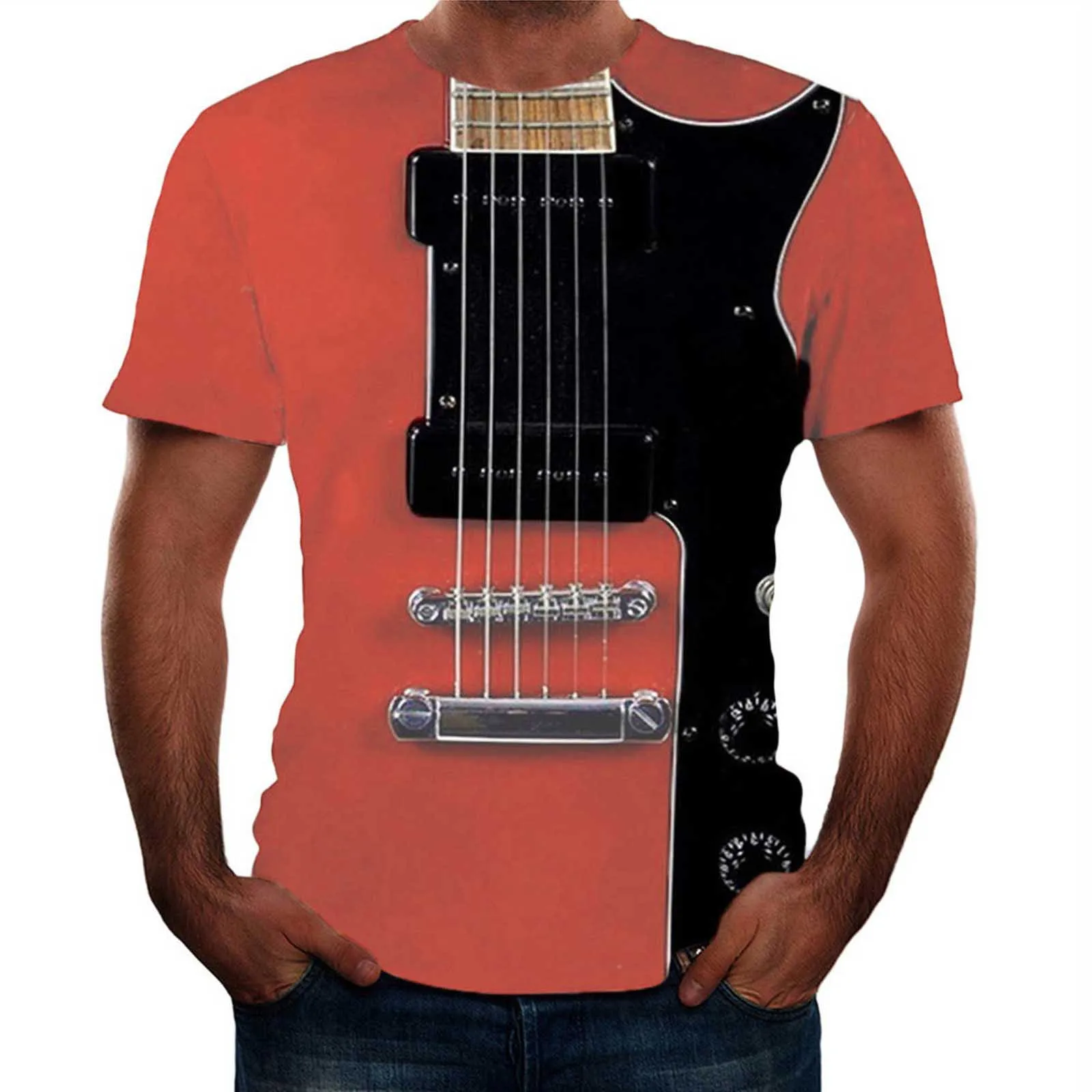 Tees Men's Sleeves Short Printed Guitar Tops Summer Fashon 3D T-shirt Cool Men's Button up White Shirt Slim Fit Button down Men
Tees Men's Sleeves Short Printed Guitar Tops Summer Fashon 3D T-shirt Cool Men's Button up White Shirt Slim Fit Button down Men