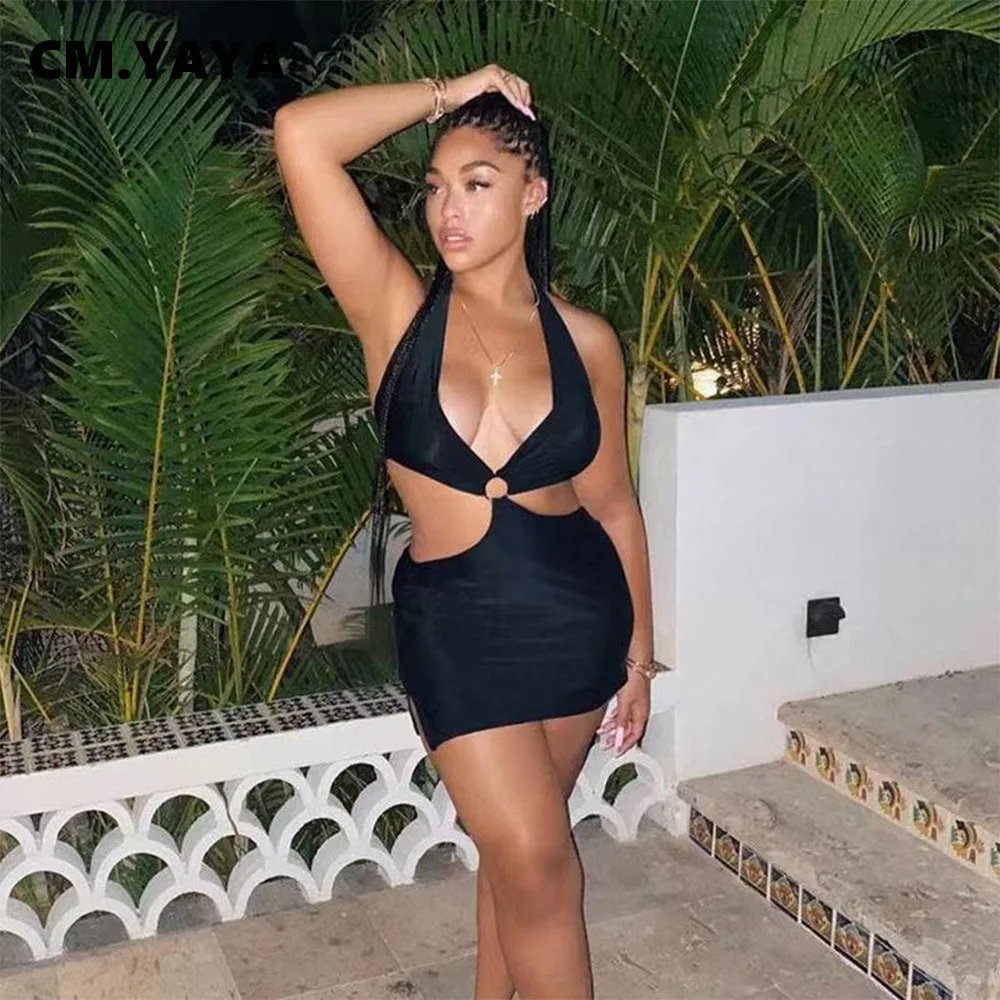 CMYAYA Velvet Roll Cutout Waist Halter Neck Backless Bodycon Midi Mini Dress for Women 2022 Summer Sexy Party Streetwear Dresses
CMYAYA Velvet Roll Cutout Waist Halter Neck Backless Bodycon Midi Mini Dress for Women 2022 Summer Sexy Party Streetwear Dresses