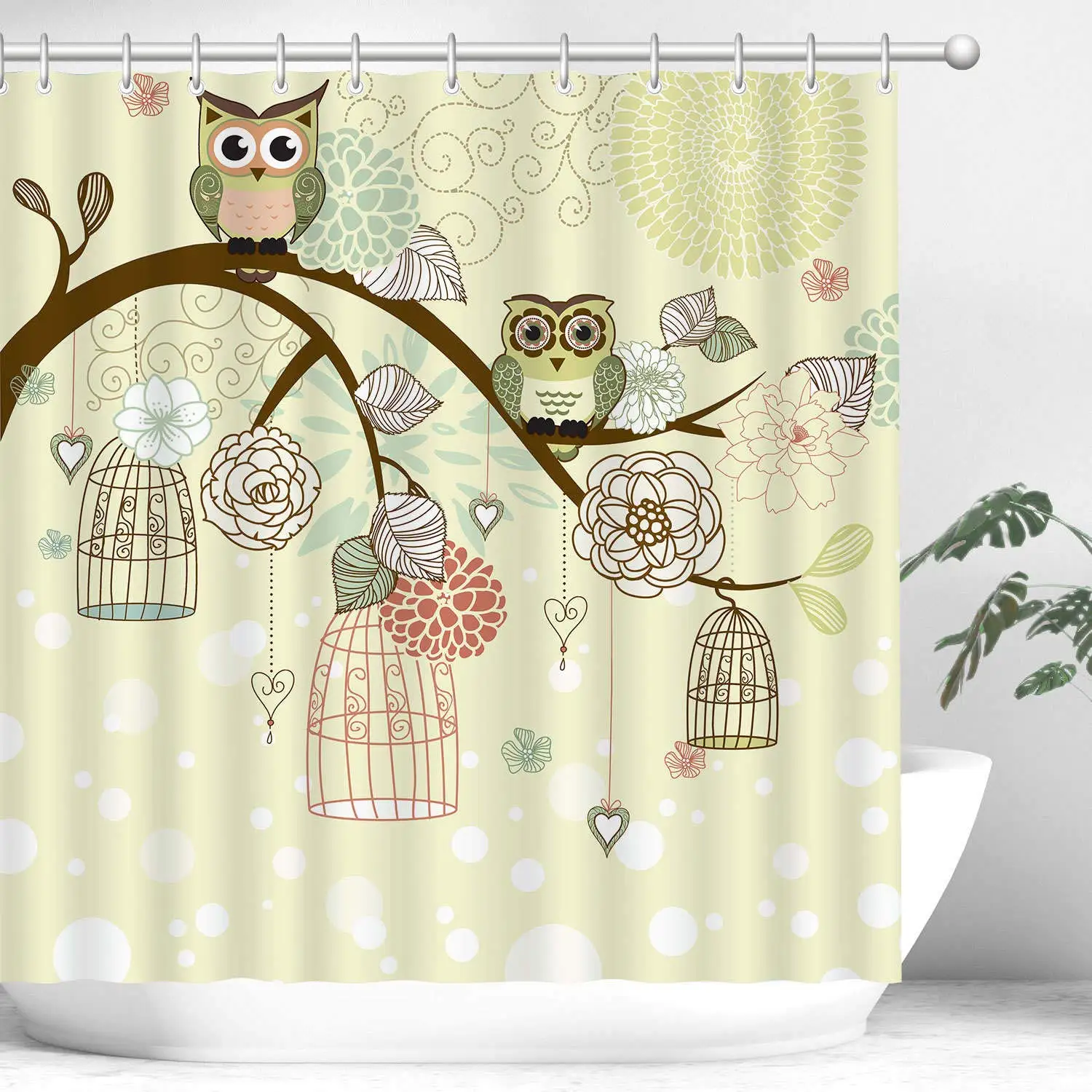 Cartoon Cute Owl Shower Curtain Abstract Wildlife Flowers Kids Shower Curtain Bathroom Decor Waterproof Fabric Bathtub Screen
Cartoon Cute Owl Shower Curtain Abstract Wildlife Flowers Kids Shower Curtain Bathroom Decor Waterproof Fabric Bathtub Screen