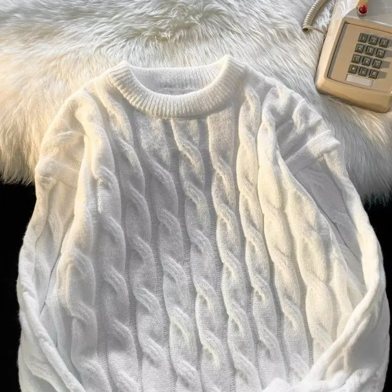 Осенне-зимние свитера для мальчиков, большие жареные тесто, тонкий дизайн, маленький круглый вырез, свободный большой Универсальный трикотаж 
Осенне-зимние свитера для мальчиков, большие жареные тесто, тонкий дизайн, маленький круглый вырез, свободный большой Универсальный трикотаж