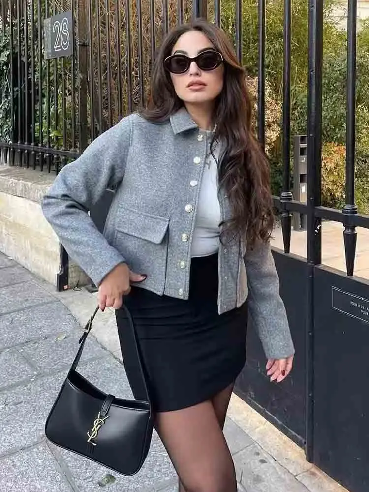 RDMQ 2023 Women's Spring Jacket Soft Fashion With Pockets Jackets Coat Vintage Long Sleeve Casual New In Outerwears Chic Tops 
RDMQ 2023 Women's Spring Jacket Soft Fashion With Pockets Jackets Coat Vintage Long Sleeve Casual New In Outerwears Chic Tops