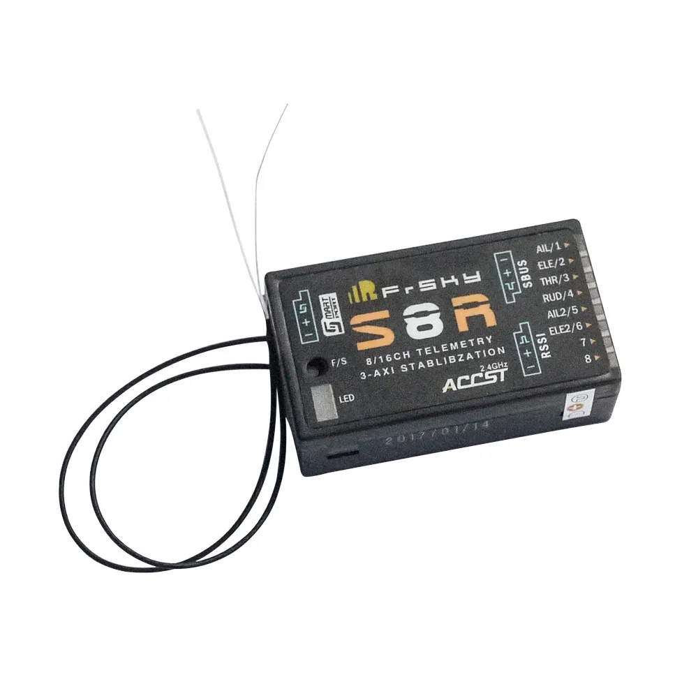 FrSky S8R 16-Channels 3-Axis SBUS/PWM Output Telemetry Receiver With Smart Port For Fixed Wing Airplane / Rc Drone / Rc Model
FrSky S8R 16-Channels 3-Axis SBUS/PWM Output Telemetry Receiver With Smart Port For Fixed Wing Airplane / Rc Drone / Rc Model