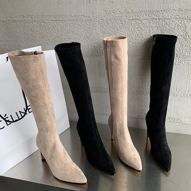 New Fashion Knee High Boots For Women 2022 Autumn Ladies Modern Female Shoes Heels Fashion Western Pointed Toe Boots Pumps
New Fashion Knee High Boots For Women 2022 Autumn Ladies Modern Female Shoes Heels Fashion Western Pointed Toe Boots Pumps
