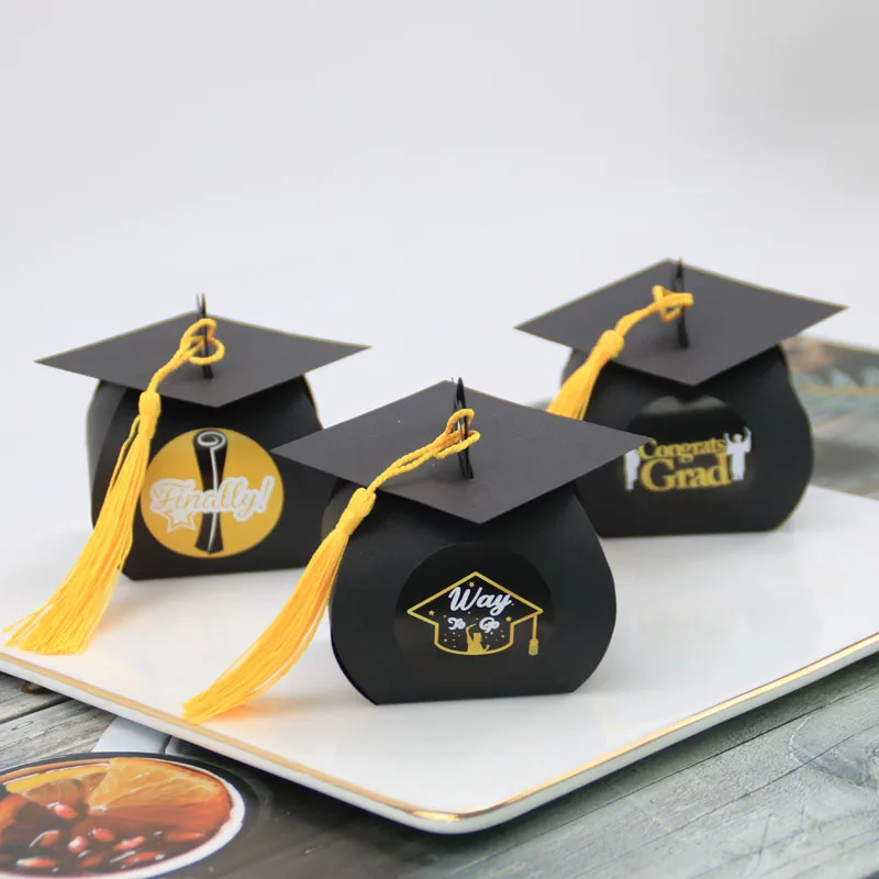 24pcs Graduation Candy Boxes Bachelor Cap Shaped Congratulation Gift Boxes Party Favor Box Gift Packing for 2022 Grad Party
24pcs Graduation Candy Boxes Bachelor Cap Shaped Congratulation Gift Boxes Party Favor Box Gift Packing for 2022 Grad Party