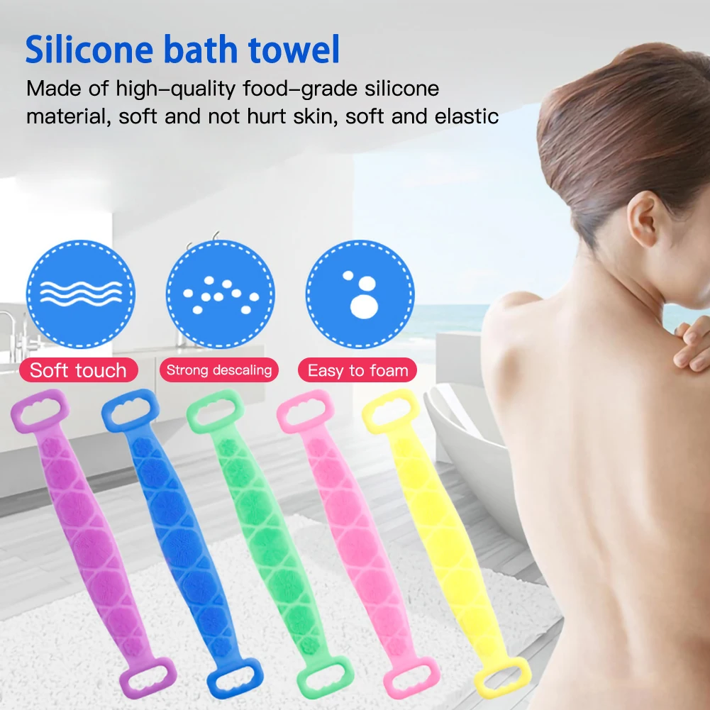 Bath Shower Silicone Body Brush Bath Belt Exfoliating Back Brush Belt Wash Clean 28'' (Blue,Pink,Green,Purple,Yellow)
Bath Shower Silicone Body Brush Bath Belt Exfoliating Back Brush Belt Wash Clean 28'' (Blue,Pink,Green,Purple,Yellow)