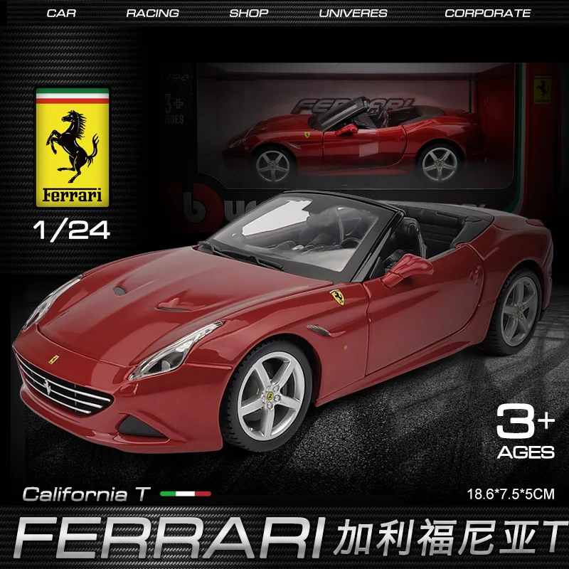 

Bburago 1:24 FERRARI California T simulation alloy car model Collect gifts toy