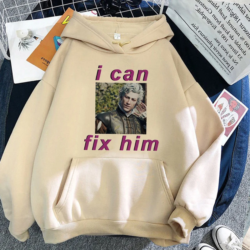 Astarion Hoodie I Can Fix Him Letter Print Hoodies Unisex Fashion Harajuku Men Women Fans Vintage Sweatshirts Gift Streetwear 
Astarion Hoodie I Can Fix Him Letter Print Hoodies Unisex Fashion Harajuku Men Women Fans Vintage Sweatshirts Gift Streetwear