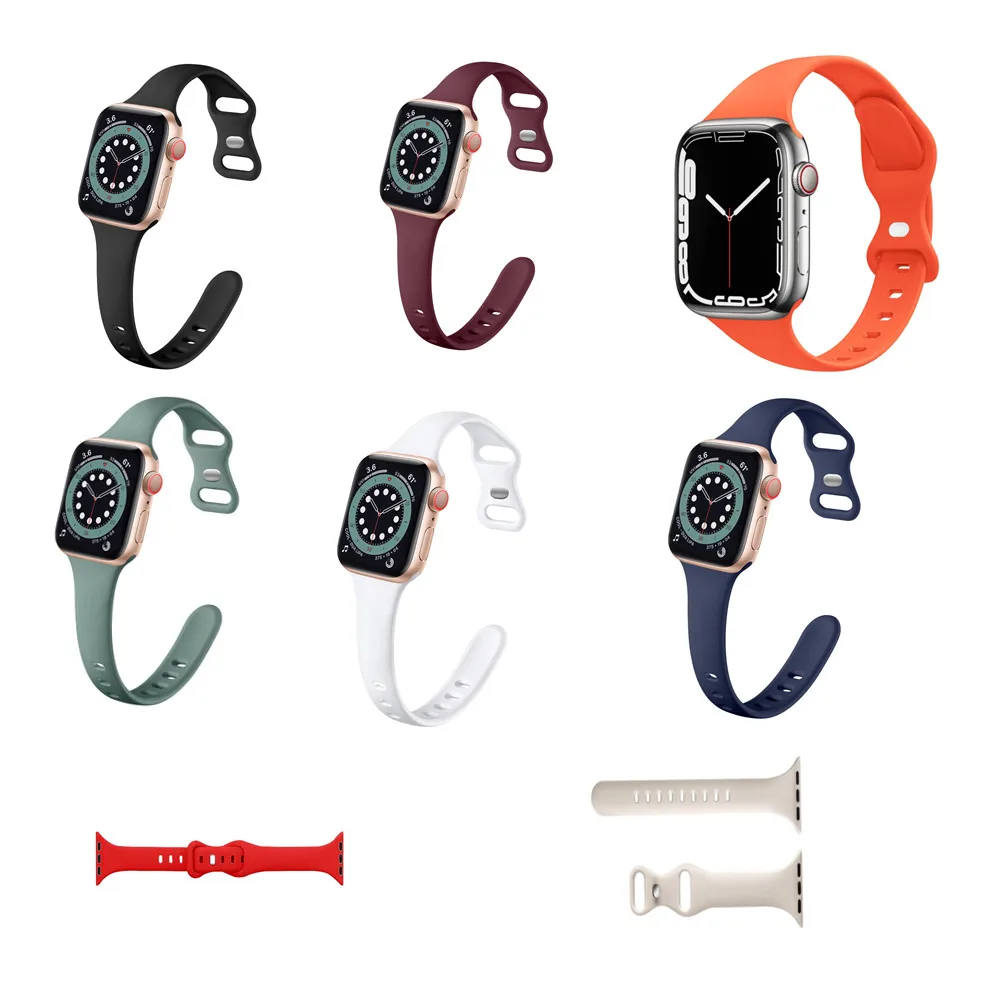 Lose Weight Silicone Strap For Apple Watch Series 7 6 SE 5 432 Double-hole Butterfly Snap Buckle For Apple iWatch Perforate Band
Lose Weight Silicone Strap For Apple Watch Series 7 6 SE 5 432 Double-hole Butterfly Snap Buckle For Apple iWatch Perforate Band