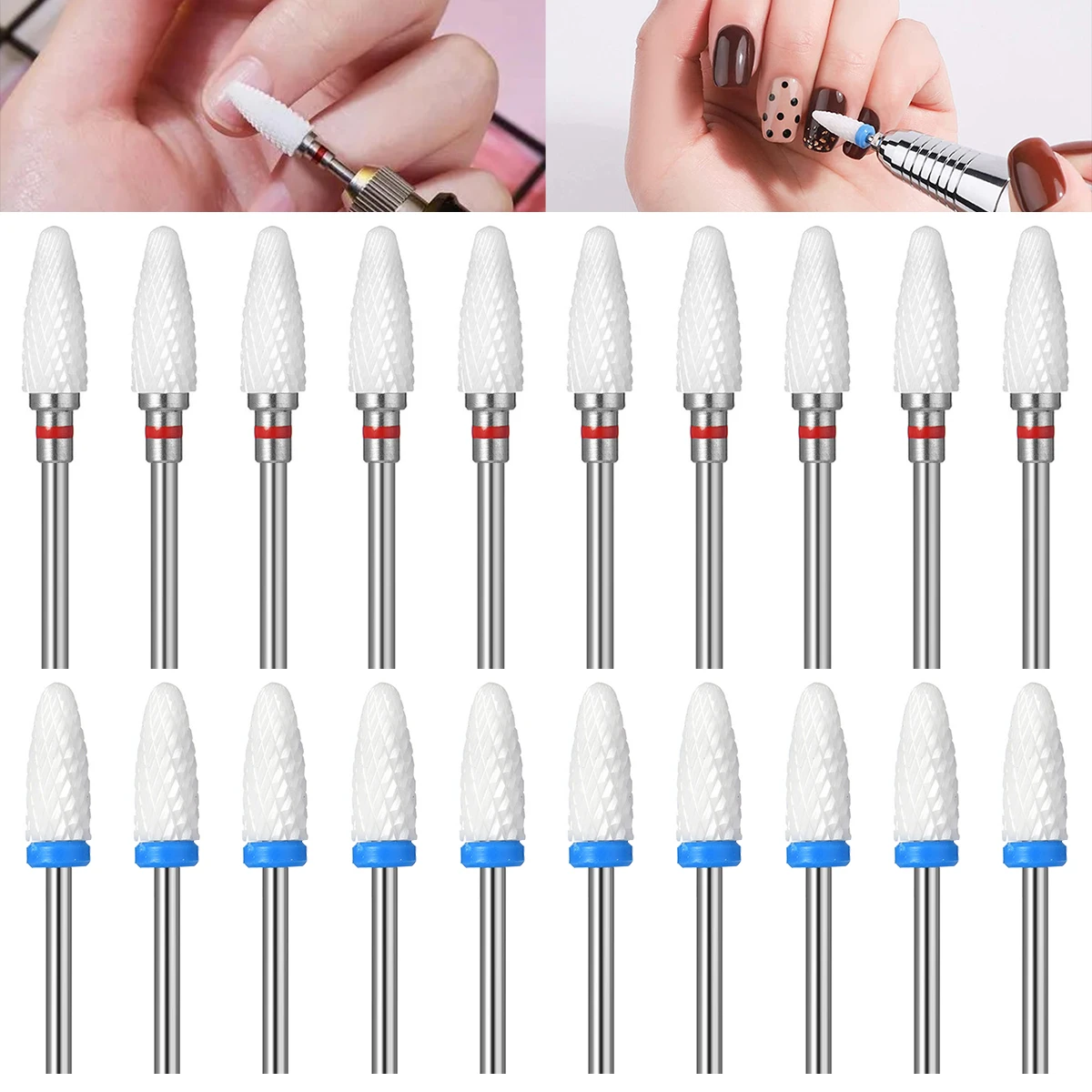 10Pcs Ceramic Milling Cutter Nail Drill Bit EC Manicure Drills Pedicure Mill Bits Machine Files Nail Art Tools Grinding Tools
10Pcs Ceramic Milling Cutter Nail Drill Bit EC Manicure Drills Pedicure Mill Bits Machine Files Nail Art Tools Grinding Tools