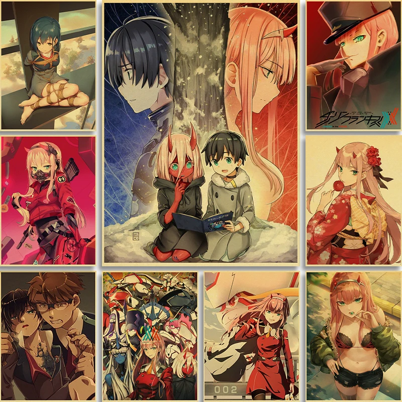 Аниме-постер Dear in the FRANXX, японская мультяшная манга ретро-плакат из крафт-бумаги, ретро-постер для дома/бара/детской комнаты, Настенный декор
Аниме-постер Dear in the FRANXX, японская мультяшная манга ретро-плакат из крафт-бумаги, ретро-постер для дома/бара/детской комнаты, Настенный декор