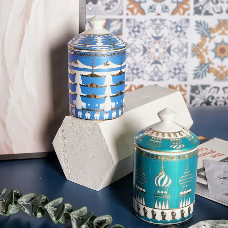 Architecture Ceramic Storage Jar Porcelain Scented Candle Cup Cotton Swab Box Wedding Candy Jar Storage Bottle Home Decoration
Architecture Ceramic Storage Jar Porcelain Scented Candle Cup Cotton Swab Box Wedding Candy Jar Storage Bottle Home Decoration