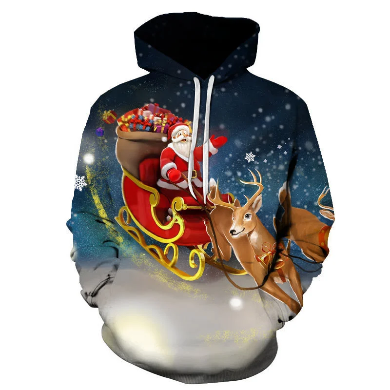New Santa Claus Pattern 3D Printed Pullover Couple Men's and Women's Hooded Sweatshirts
New Santa Claus Pattern 3D Printed Pullover Couple Men's and Women's Hooded Sweatshirts