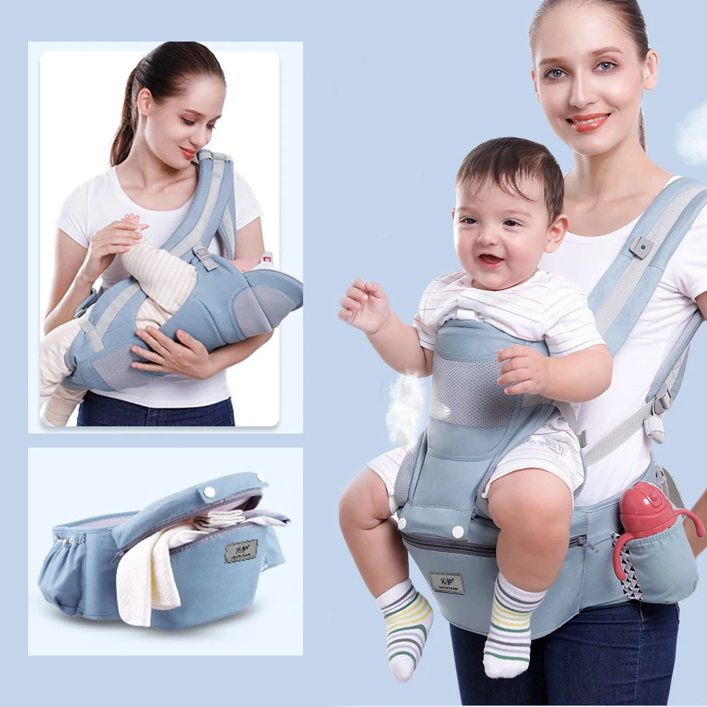 

2022 New Ergonomic Baby Carrier Backpack 0-36 Months Kangaroo Infant Bag Pouch Sling Hipseat Backpack Soft Safety Carrier