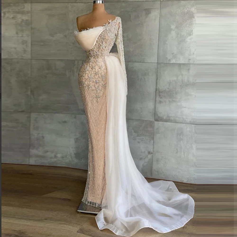 Beautiful Fashion Evening Dresses For Women Exquisite Luxurious Applique Fashion Single Shoulder Sleeve Long Party Prom Gowns
Beautiful Fashion Evening Dresses For Women Exquisite Luxurious Applique Fashion Single Shoulder Sleeve Long Party Prom Gowns